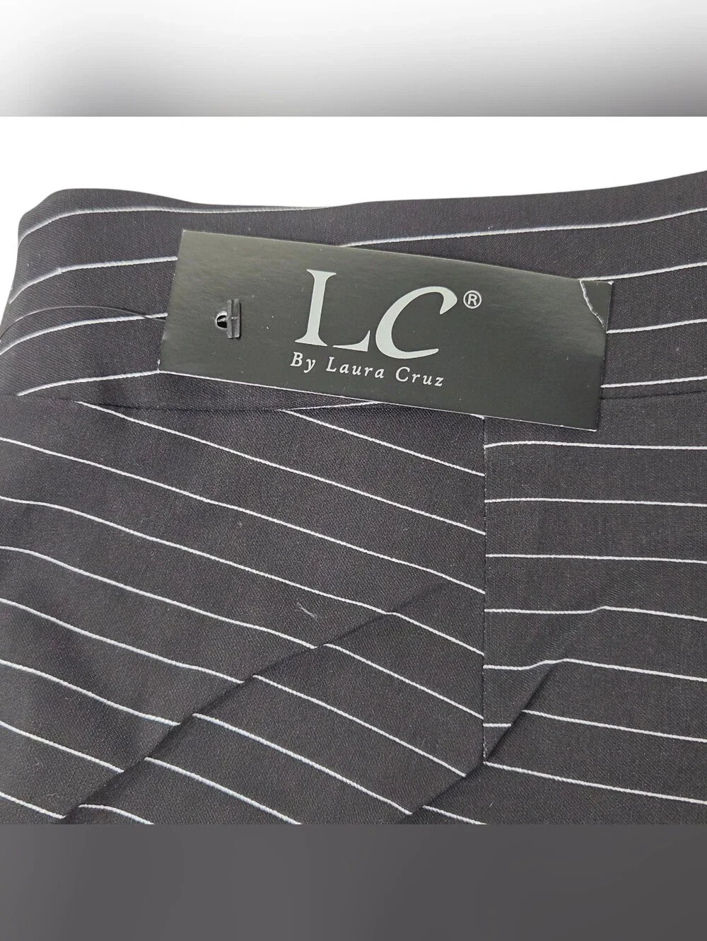 Men's Black Pinstripe Flat Front Casual Shorts